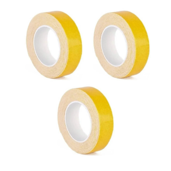 Çift Taraflı Köpük Bant 16mm 1,5 Metre 3 Adet Çift Taraflı Bant Beyaz