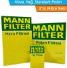 MANN FILTER Vw Tiguan 1.4 Tsı Cax Benzinli Mann Filtre Bakım Seti 2010-2015