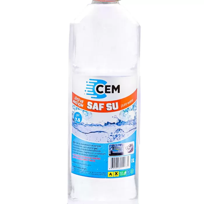 CEM CAR CARE Saf Su Ütü ve Akü Suyu 1 LT (Üretim Yılı 2024)