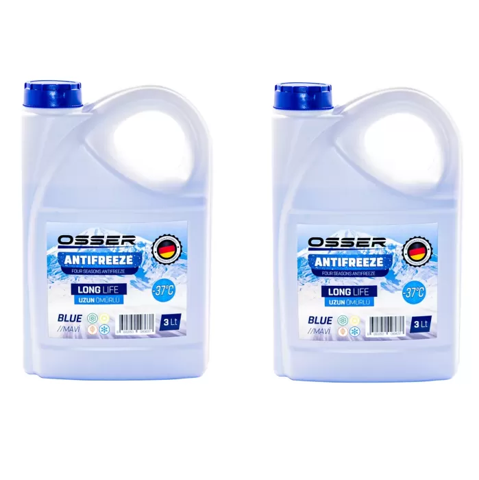 OSSER Antifriz 3 LT Mavi -37 Derece 2Li Avantaj Paket (2024)