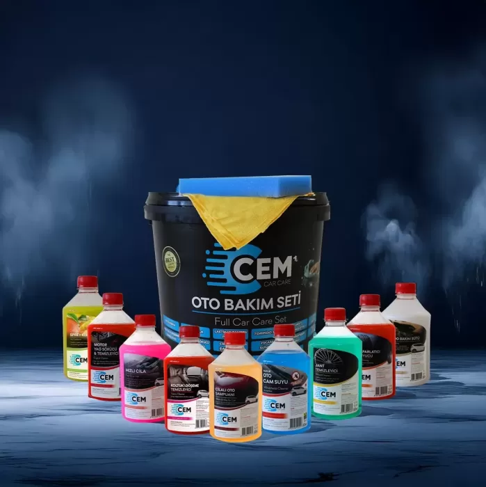 12 Parça Full Oto Bakım Seti Araç Temizlik Seti