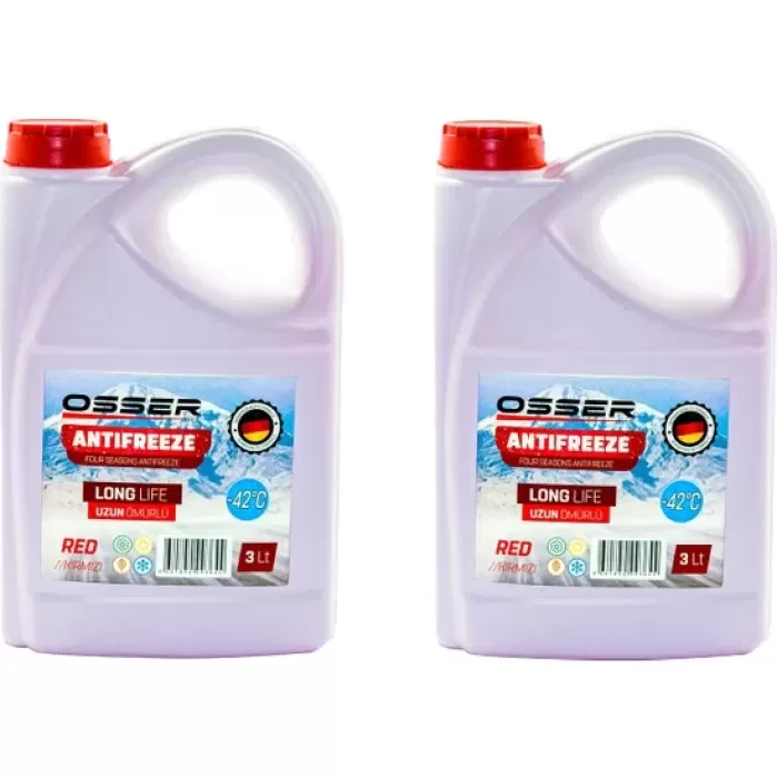 OSSER Antifriz 3 LT Kırmızı -42 derece 2 Li Avantaj Paket