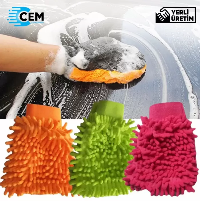 CEM CAR CARE Mikrofiber Yıkama Ve Pasta Eldiveni
