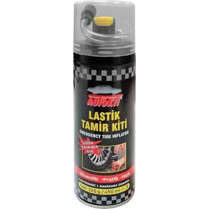 Autokit Lastik Tamir Kiti Autokit Araç Araba Lastik Bakım Tamir Spreyi