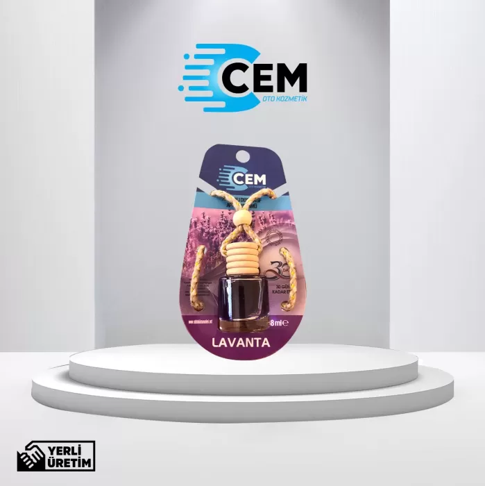 CEM CAR CARE Cam Fanus Lavanta 8 ml Ayna Kokusu