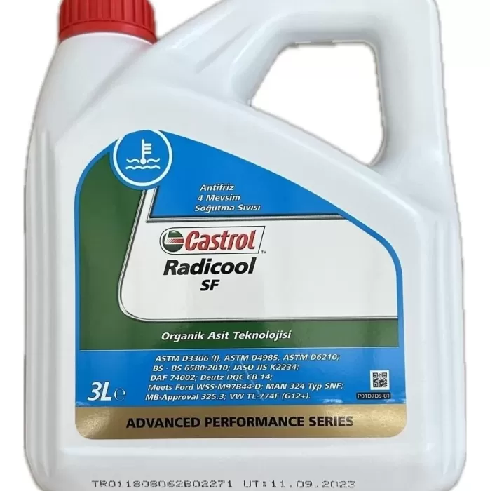 Castrol Radicool Sf 3 Litre Organik Kırmızı Konsantre Antifriz