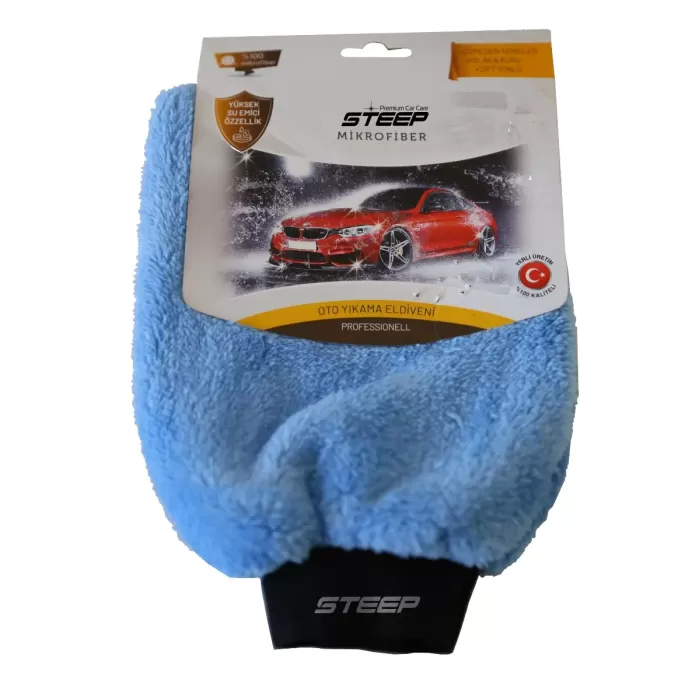 STEEP Oto & Ev Yıkama Ve Cila Eldiveni Mikrofiber Araç Yıkama Eldiveni