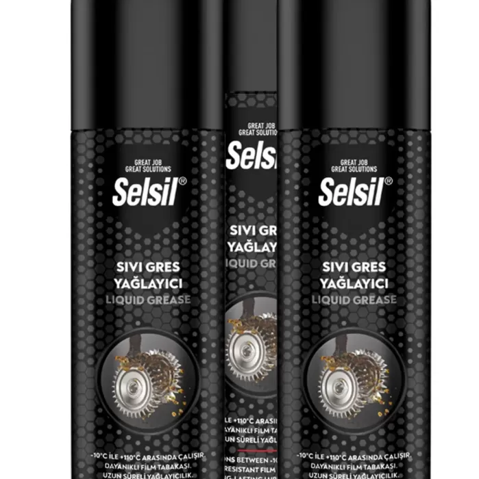 Selsil 3 Adet Sıvı Gres Yağlama Spreyi 3 Adet 500 ml