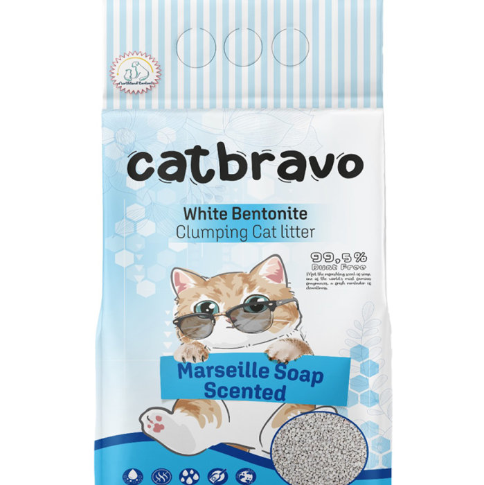 CATBRAVO Aktif Topaklanan Marsilya Sabun Kokulu Kedi Kumu 10 Lt
