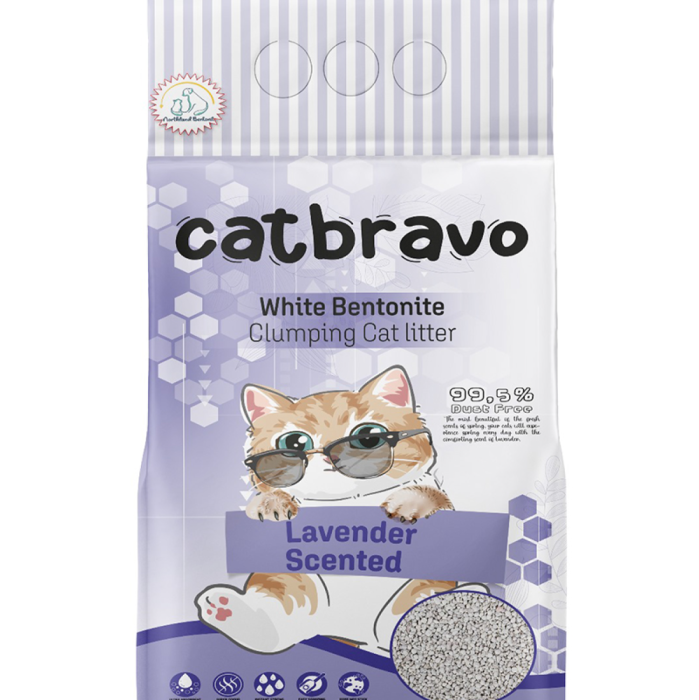 CATBRAVO Aktif  Topaklanan Lavanta Kokulu Kedi Kumu 5 Lt