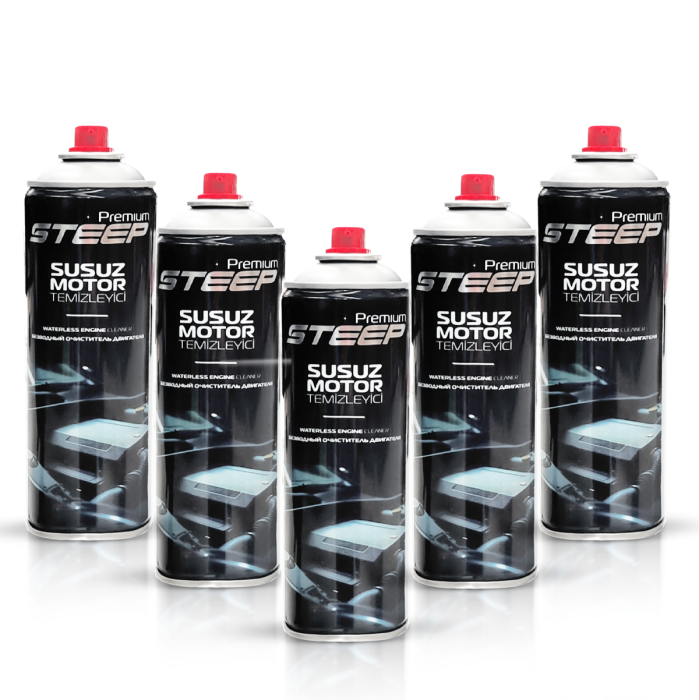 STEEP Susuz Motor Temizleyici & Parlatıcı Sprey 5 Adet 500 Ml