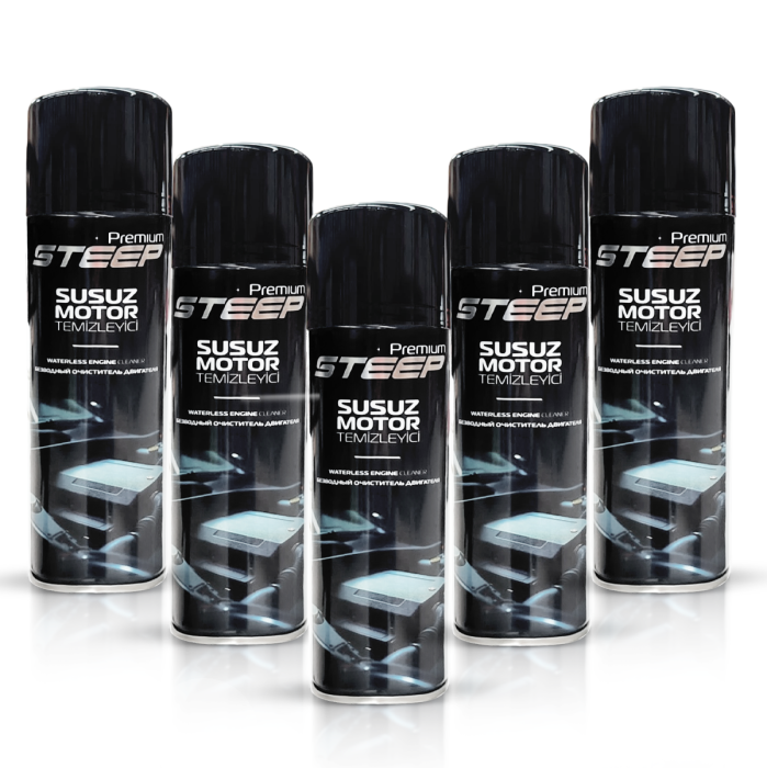 STEEP Susuz Motor Temizleyici & Parlatıcı Sprey 5 Adet 500 Ml