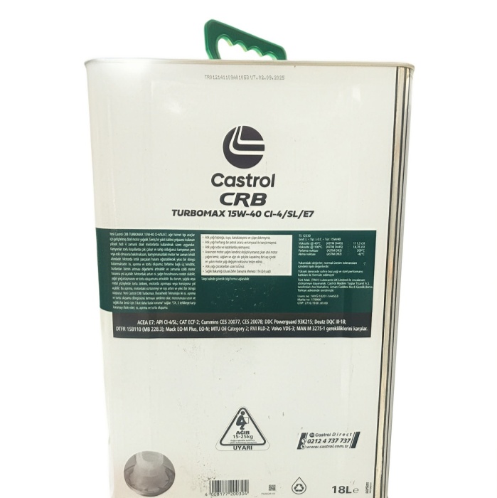CASTROL C-CRB TURBOMAX CI-4 15W/40 18 LT MOTOR YAĞ