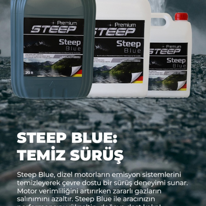 STEEP BLUE 10 LT AUS32 Üre Solüsyonu Euro4/Euro5/Euro6 (SCR Sistemi Olan Araçlar İçin)