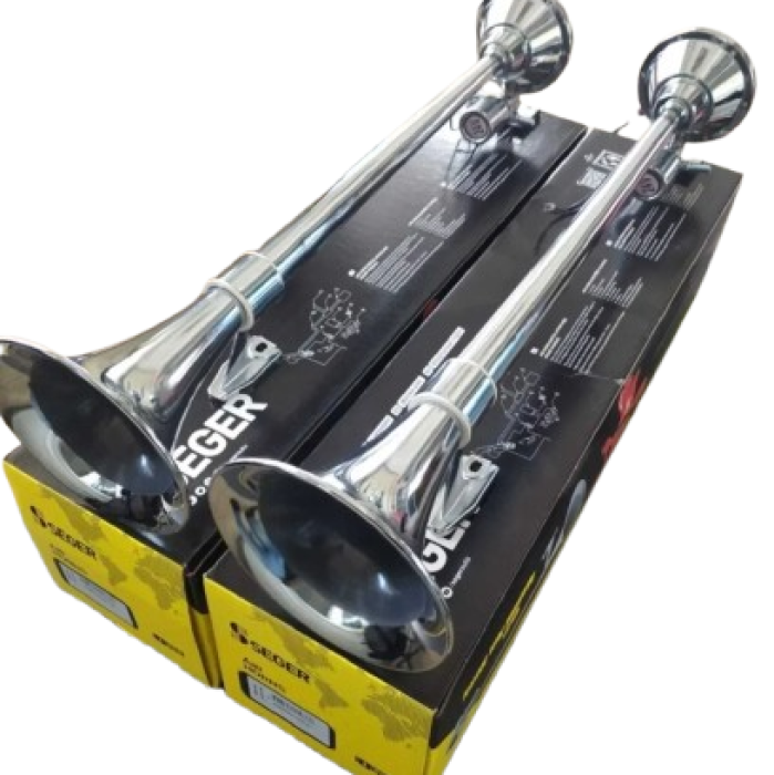 Seger -82mh Marin Havalı Korna 12v, Krom Borulu 1 Adet
