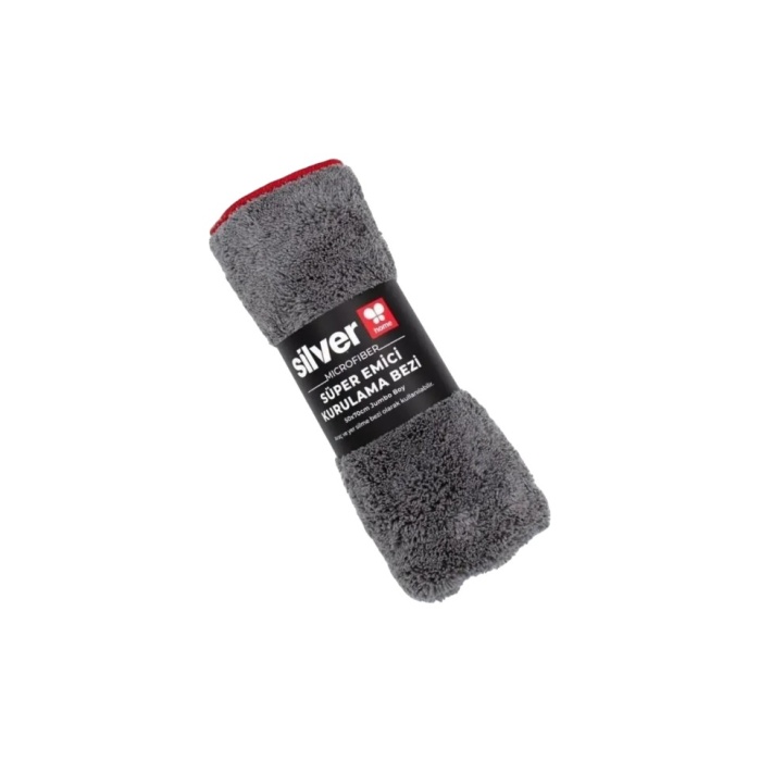 Mikrofiber Süper Emici Araç Kurulama Bezi Gri 50x70