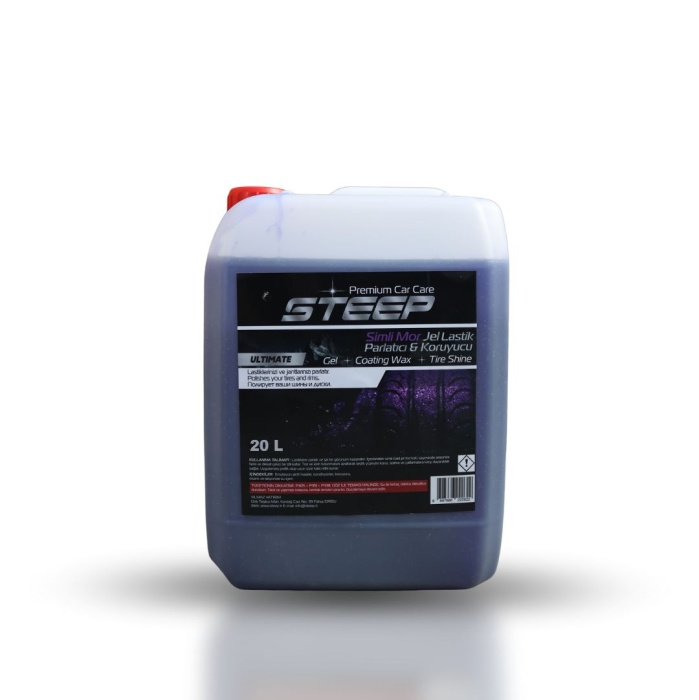 STEEP Ultimate Simli Jel Lastik Parlatıcı Mor 20 Lt