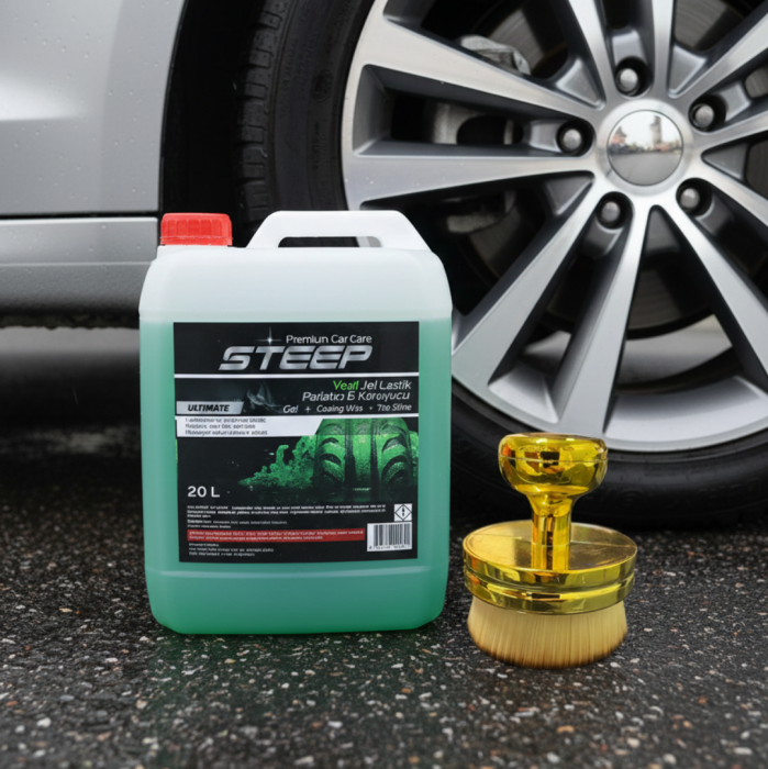 STEEP Ultimate Jel Lastik Parlatıcı Yeşil 20 Lt Gold Lastik Parlatma Fırçası