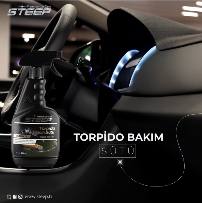 STEEP Ultimate Torpido Bakım sütü ve Temizleyici Parlatıcı 500 Ml Mikrofiber 40X40 Bez