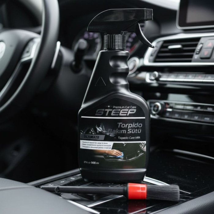 STEEP Ultimate Torpido Bakım Sütü ve Temizleyici Parlatıcı 500 Ml Premium Detay Fırça
