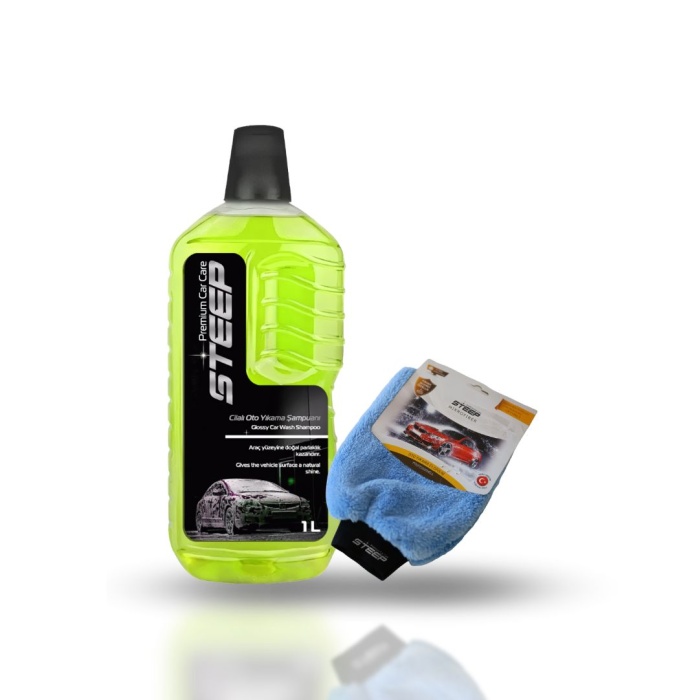 STEEP Ultimate Cilalı Oto Şampuan Ph Nötr 1 Lt Mikrofiber Yıkama Eldiveni