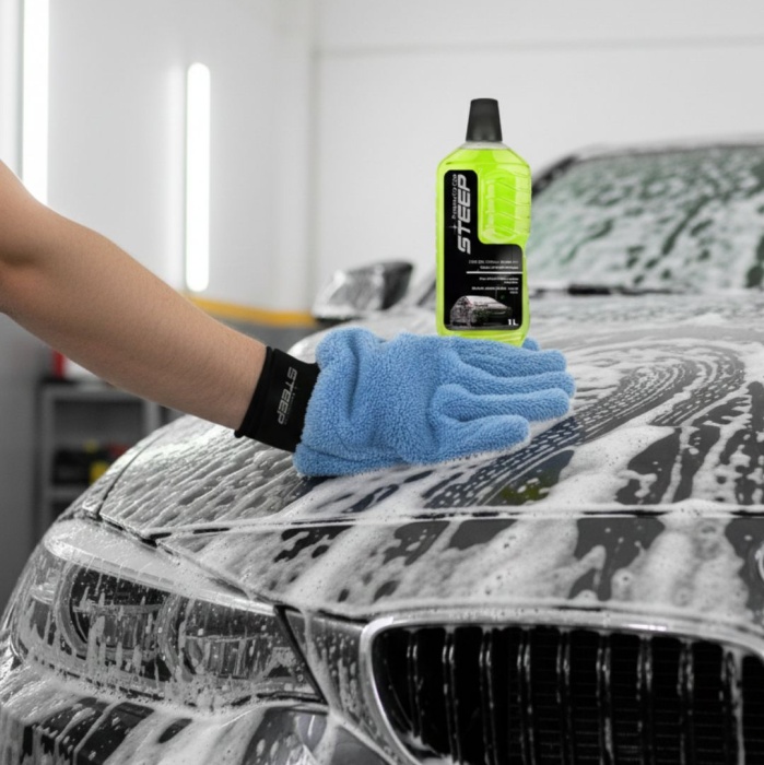 STEEP Ultimate Cilalı Oto Şampuan Ph Nötr 1 Lt Mikrofiber Yıkama Eldiveni