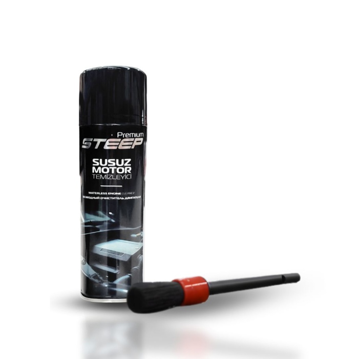 STEEP Susuz Motor Temizleyici & Parlatıcı Sprey 500 Ml Detay Temizlik Fırçası