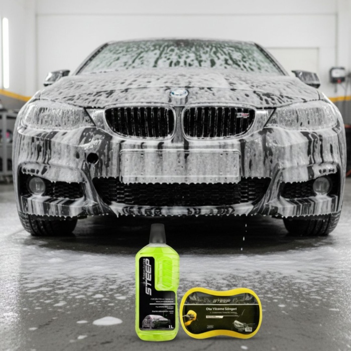 STEEP Ultimate Cilalı Oto Şampuan Ph Nötr 1 Lt Oto Yıkama Süngeri