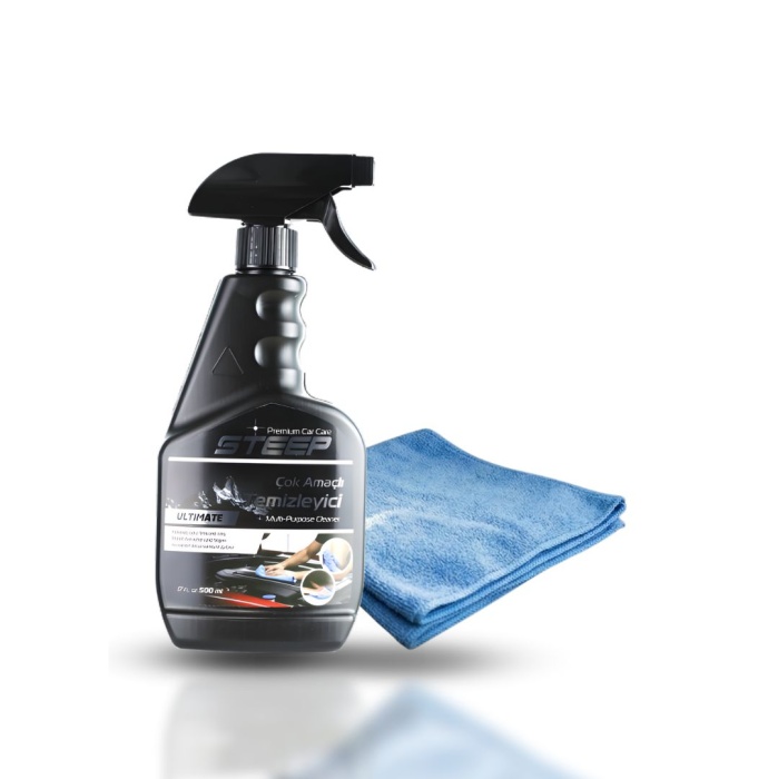 STEEP Ultimate Çok Amaçlı Leke Çıkarıcı ve Yüzey Temizleyici 500 Ml Mikrofiber Bez 40X40