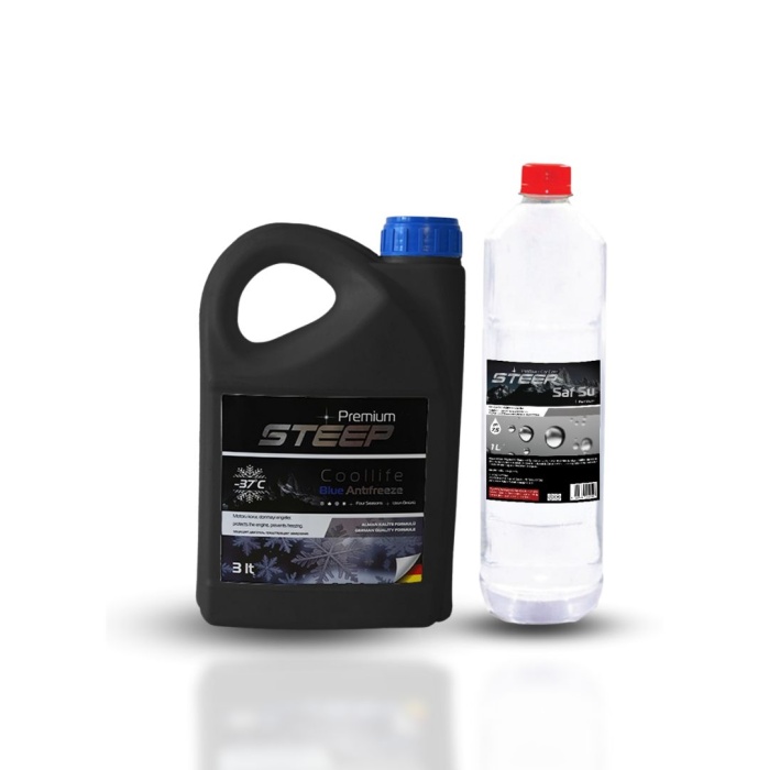 STEEP Coollife Antifriz -37 Derece Mavi 3 Lt Pure Water Saf Su 1 Lt