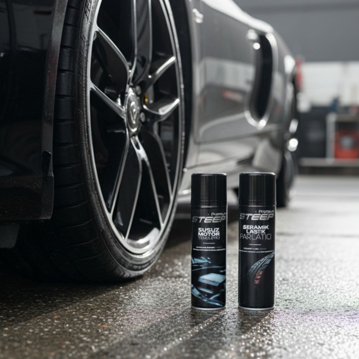STEEP Susuz Motor Temizleyici Seramik Lastik Parlatıcı 500 Ml 2li Set