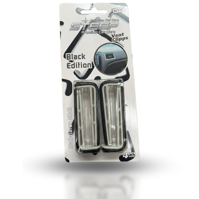 STEEP Ultimate Araç İçi Klima Kokusu Klipsli 4 Adet Black Edition