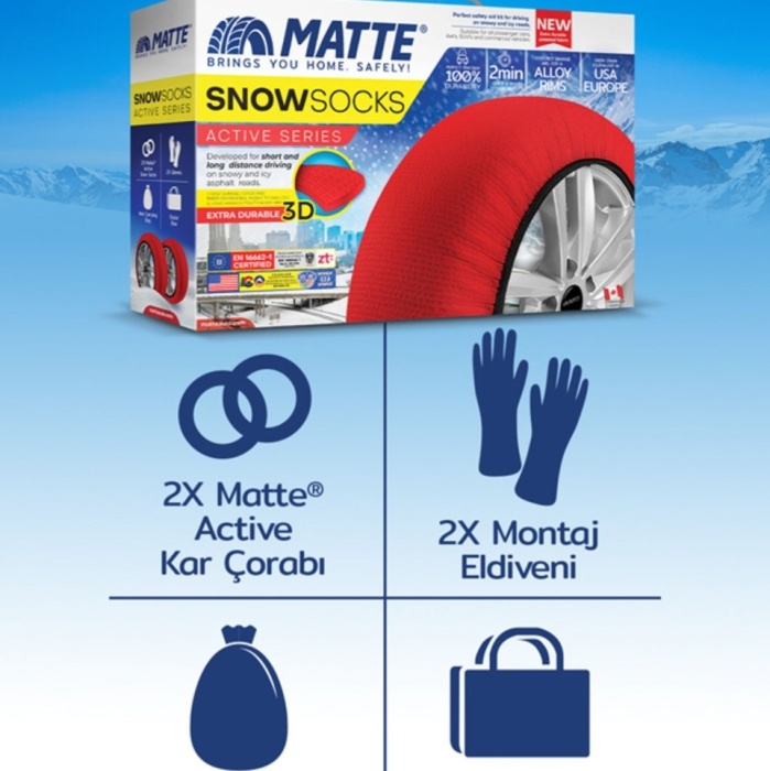 Matte Kar Çorabı - Active Series
