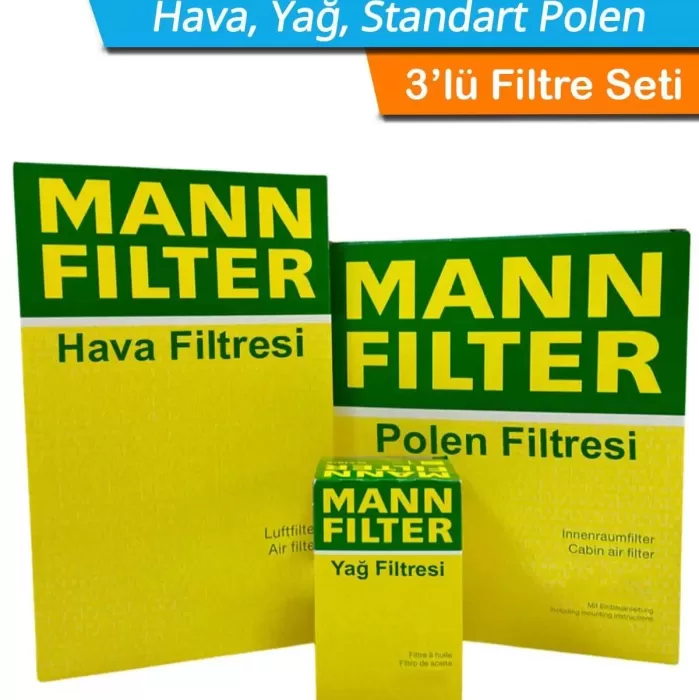 MANN FILTER Vw Tiguan 1.4 Tsı Cax Benzinli Mann Filtre Bakım Seti 2010-2015