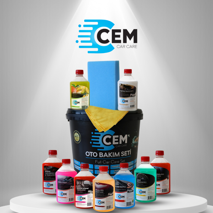 12 Parça Full Oto Bakım Seti Araç Temizlik Seti