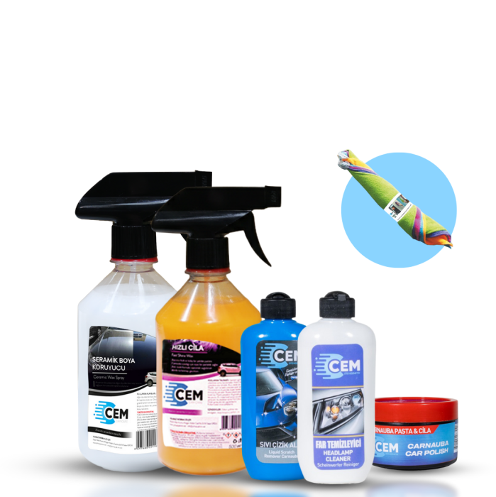 CEM CAR CARE Oto Boya Koruma&Parlaklık Dış Bakım Seti