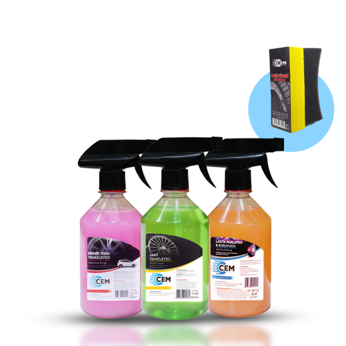 CEM CAR CARE Jant&Lastik Bakım Seti Premium İçerik