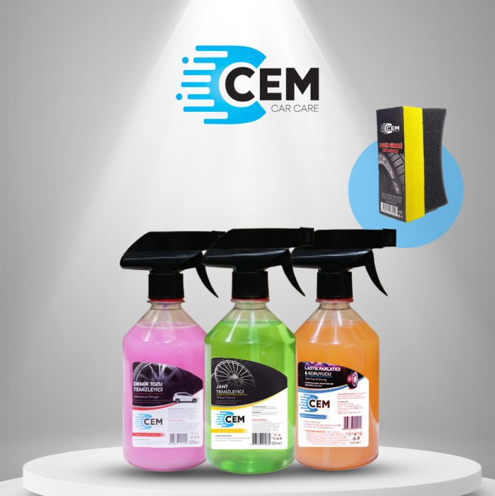 CEM CAR CARE Jant&Lastik Bakım Seti Premium İçerik