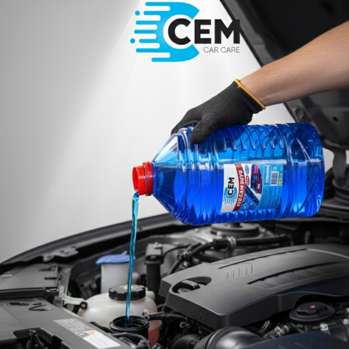 CEM CAR CARE Kışlık Set ( Cam Suyu 5 Lt Antifrizli -20 Derece+Kırmızı Antifriz 3 Lt -42 De