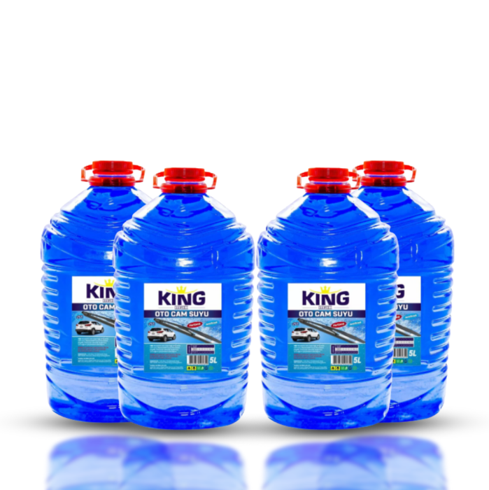 KING MAX Cam Suyu 5 LT Antifriz İçerikli -20 Derece 4Lü Avantaj Paket
