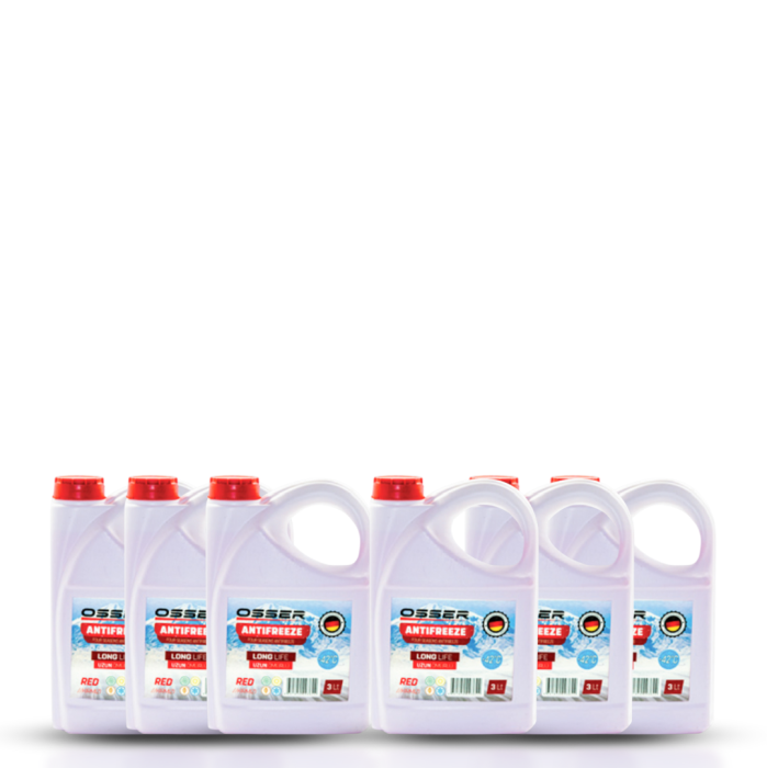 OSSER Antifriz 3 LT Kırmızı -42 Derece 6Lı Avantaj Paket