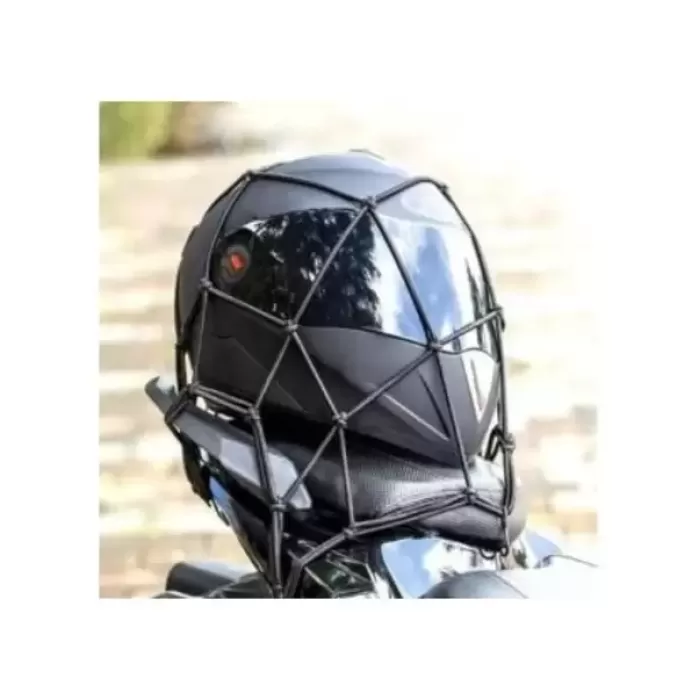 Motosiklet Kask Filesi Kancalı Siyah