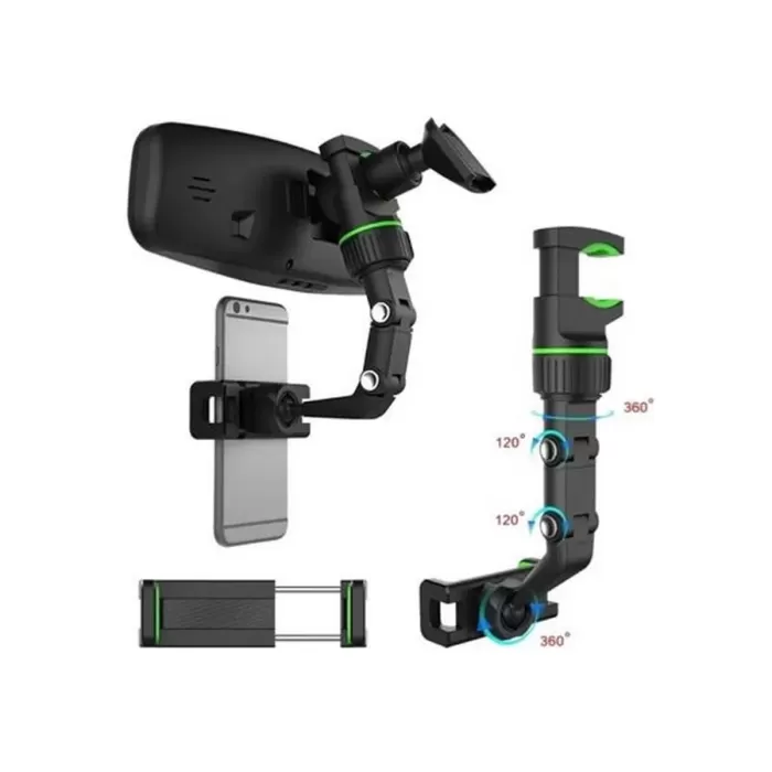 AUTOKİT ARAÇ İÇİ DİKİZ AYNASI 360 DERECE TELEFON TUTACAĞI-YENİ