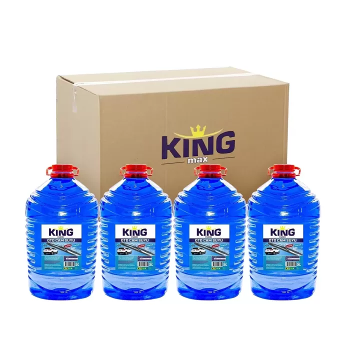 KING MAX Cam Suyu 5 LT Antifriz İçerikli -20 Derece 4Lü Avantaj Paket