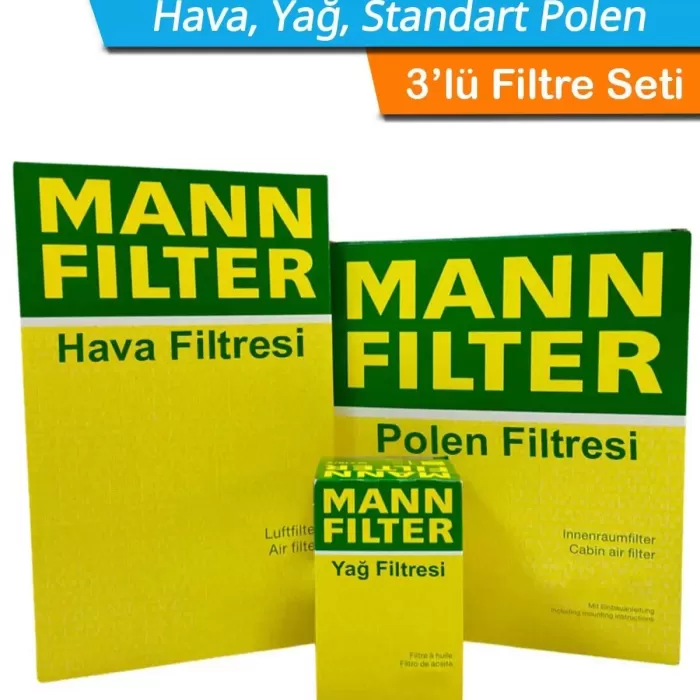 MANN FILTER Vw Jetta 1.6 Tdı Dizel Mann Filtre Bakım Seti 2011-2015