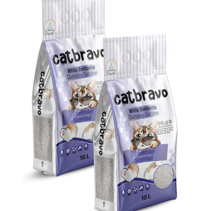 CATBRAVO Aktif Topaklanan Lavanta Kokulu Kedi Kumu 10 Lt X 2 Adet