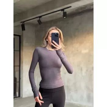 Parmak Geçmeli Buzi Body - Gri