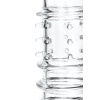 Tırtıklı Noktalı Şeffaf 15.3cm Penis Kılıfı