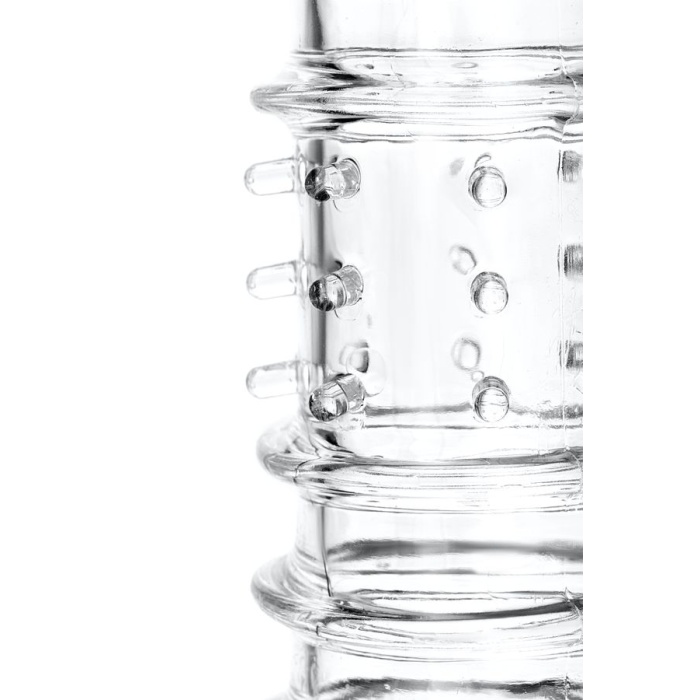 Tırtıklı Noktalı Şeffaf 15.3cm Penis Kılıfı