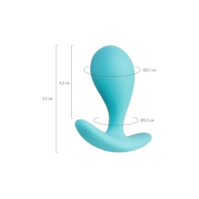 Tek Boğumlu Çapalı Mini Anal Tıkaç 5.5cm - Mavi
